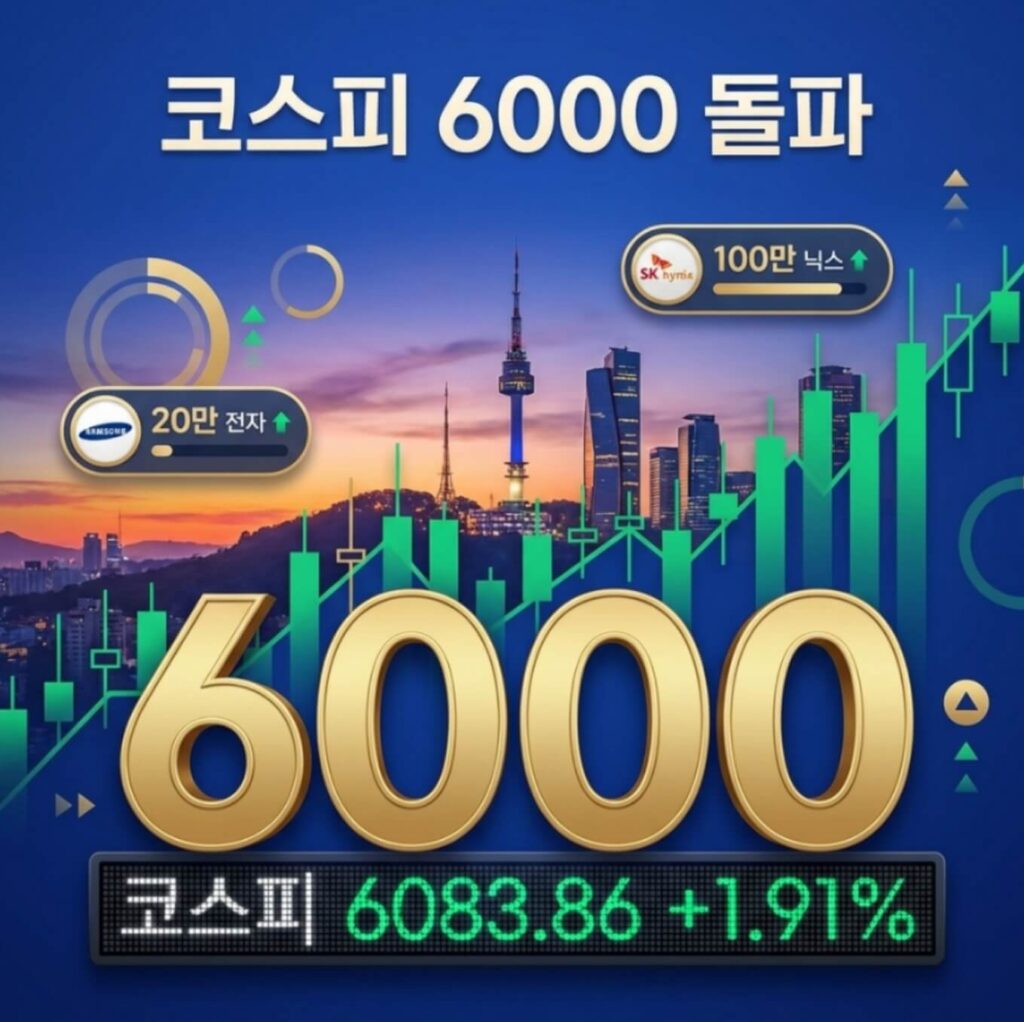 코스피 6000 돌파