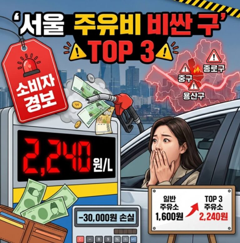 서울 주유비 비싼 구