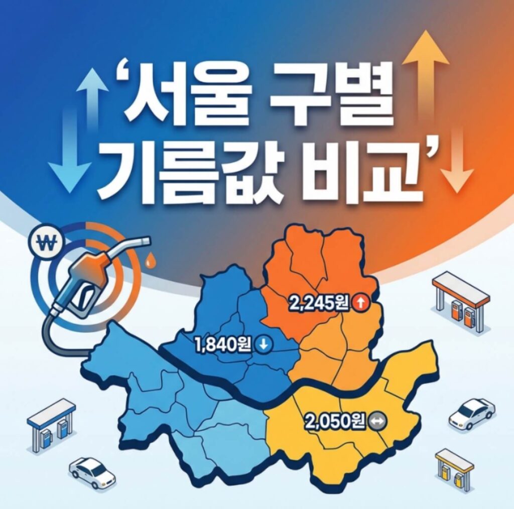 서울 구별 기름값 비교