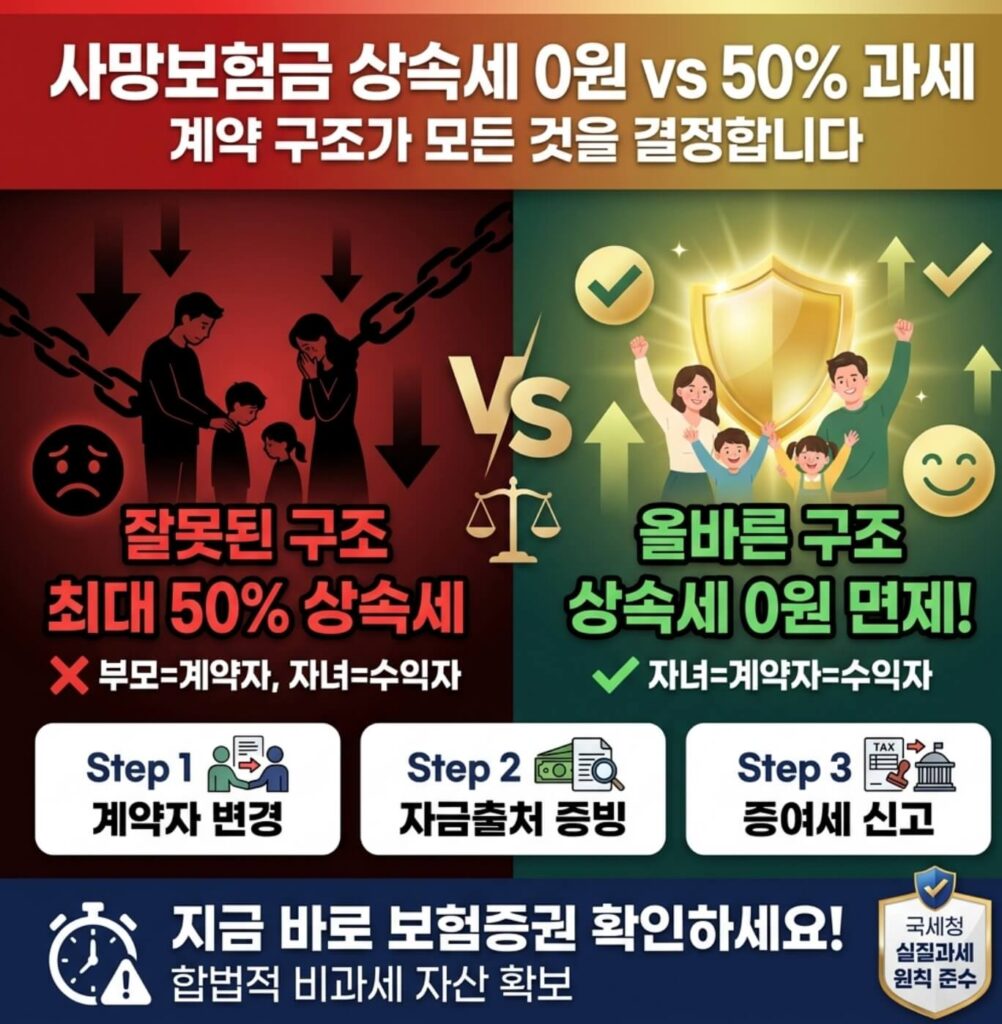 사망보험금 상속세 면제