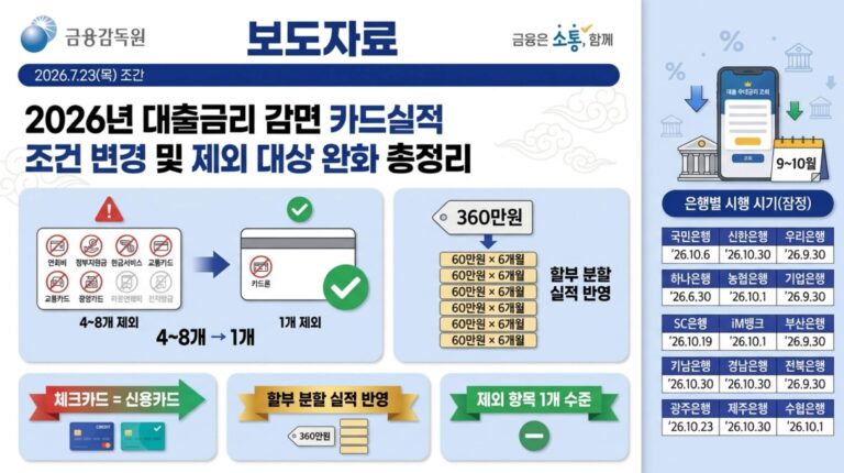 대출금리 감면